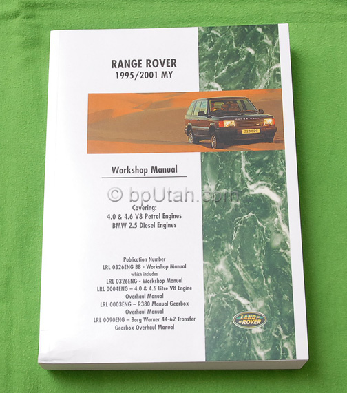 Factory OEM Reprint Workshop Manual for Range Rover